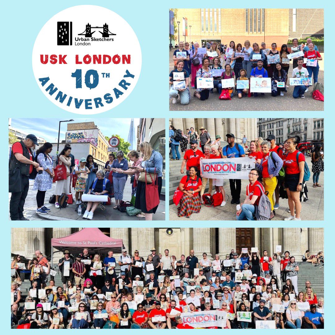 Congratulations @UrbSketchLondon on your 10th Anniversary! The dedication and enthusiasm of your Chapter, volunteers and instructors is a great inspiration to the urban sketching community. #usk #urbansketchers #uskchapters #urbansketcherslondon