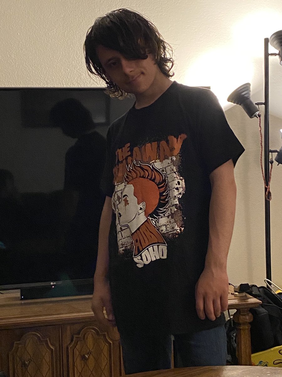 SunnyTheSadPoo's tweet photo. He’s not sure which shirt he likes better from this months #PWCRATE ⁦@realrubysoho⁩ or ⁦@CMPunk⁩ but he loves them both!! https://t.co/orUDHEjRP8
