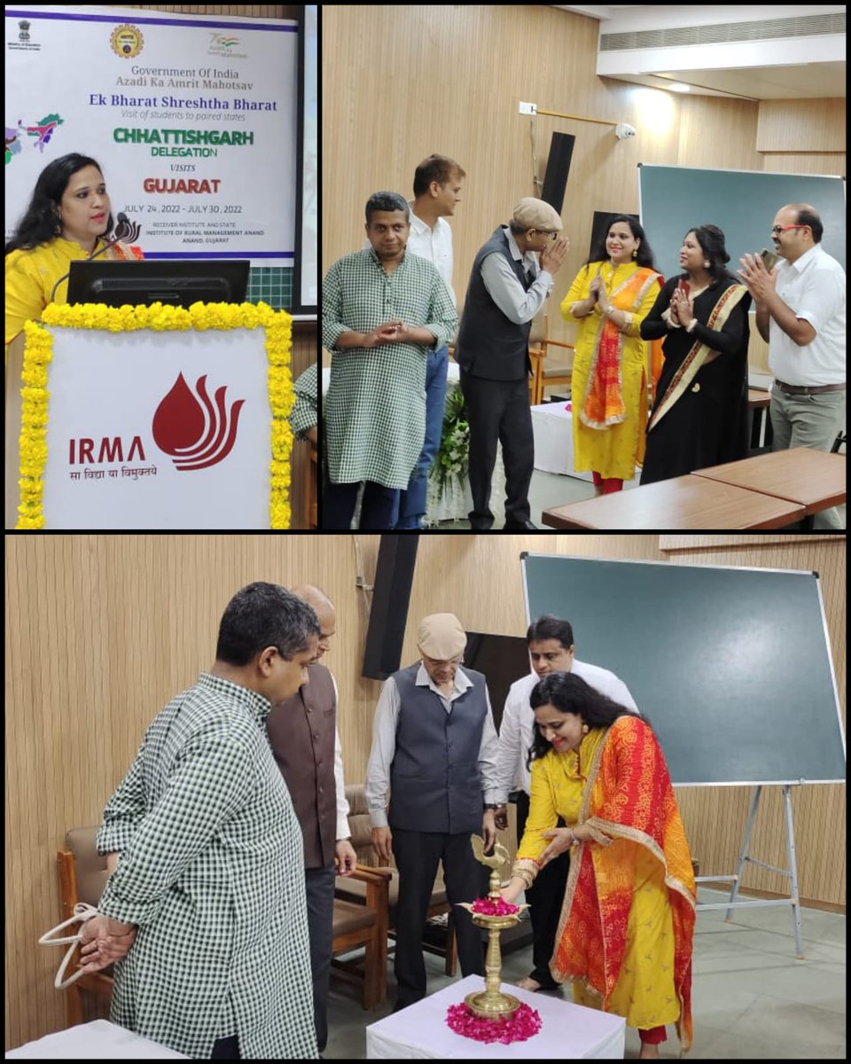 BitdNss's tweet photo. Day 1 of #AICTE 's #EBSB cultural exchange program

Students had an introductory session with the administrative body of IRMA. The students of IRMA had an exchange talk with the delegates of #Chhattisgarh to discuss and exchange the diversity and heritage of their states. https://t.co/yXPLZIY3me