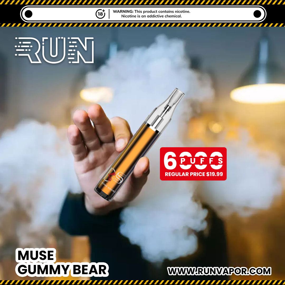 RunVapor's tweet image. Looking for a stylish and delicious vape bar? Looking no further. #MuseGummyBear Refillable #VapeBar packs 7000 puffs of great flavors in a sleek compact design.
Don't wait till the offer expire get one at a very heavy discount,
👉runvapor.com/shop/muse/👈
