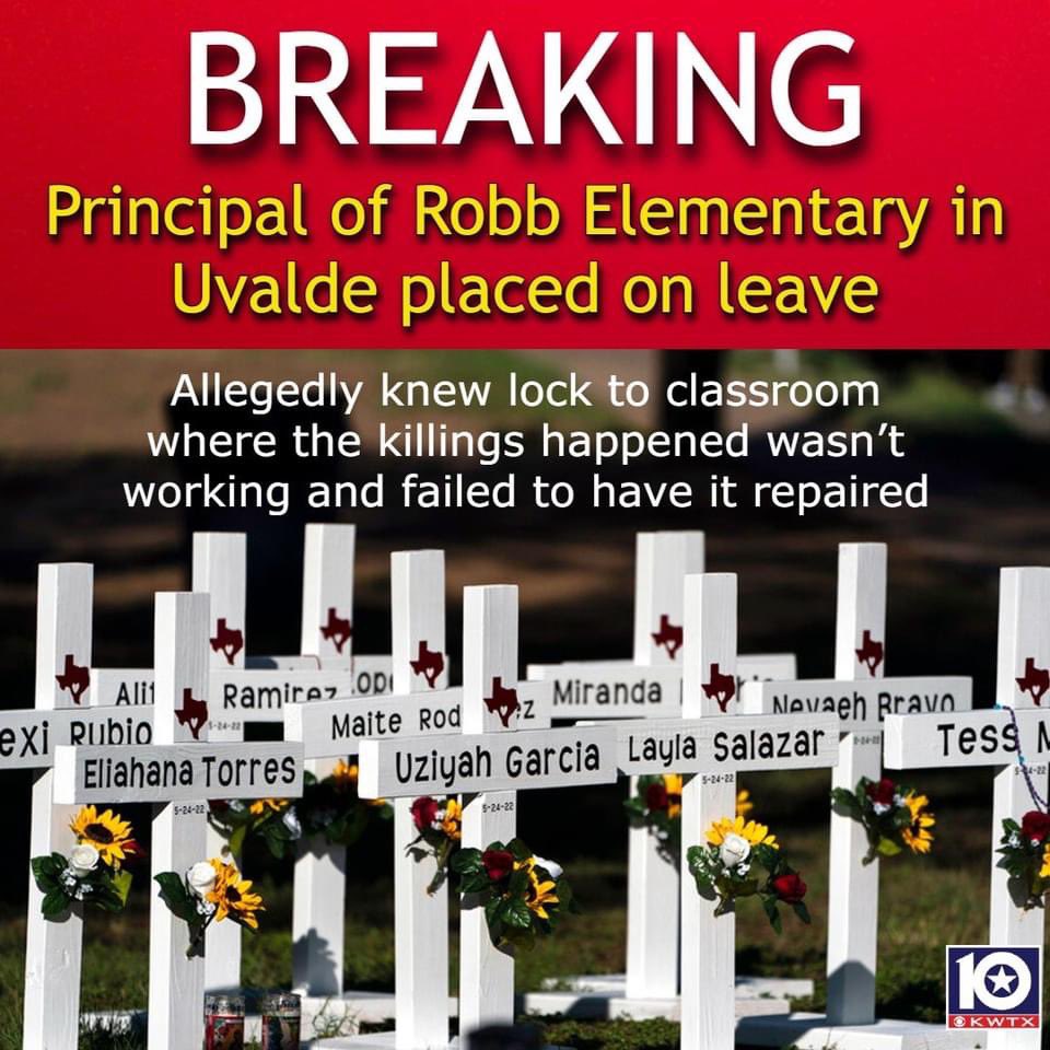#BREAKING - #RobbElementarySchool Principal Mandy Gutierrez was placed on paid administrative leave by #Uvalde school Superintendent Hal Harrell. #robb #uvaldetexas #uvaldemassacre #texas #schoolshooting