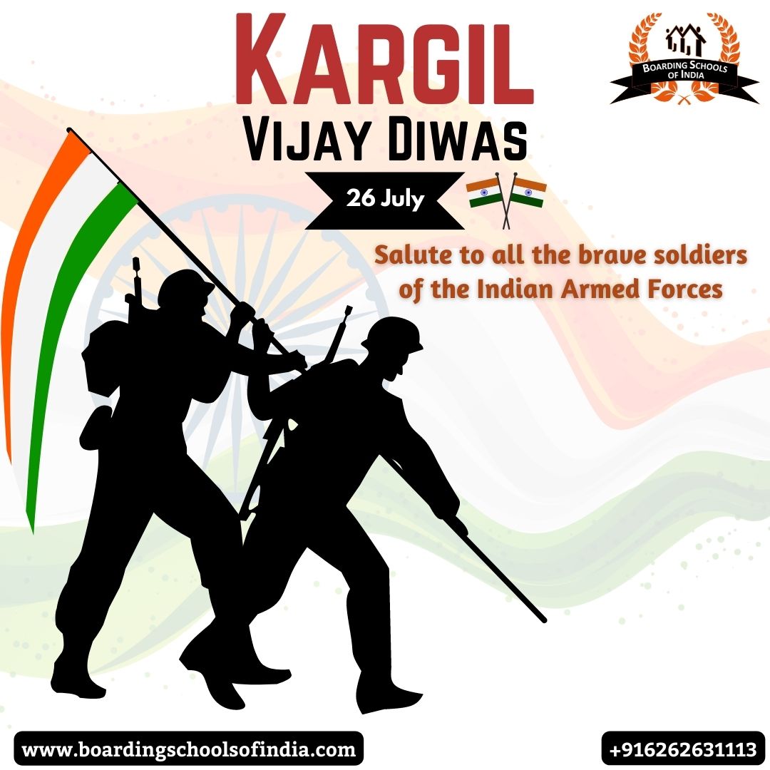 FindBestSchools's tweet photo. Today, on Kargil Vijay Diwas, we salute the courage & bravery of our soldiers for the historic victory in Kargil, 1999, achieved through their valiant efforts in extremely harsh conditions.
#KargilVijayDiwas #kargilvijaydiwas #KargilVijayDiwas2022 #boardingschoolsofindia https://t.co/siRMqDAfR9