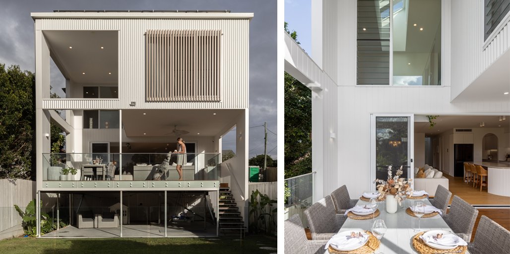 COLORBONDsteel's tweet image. Queenslander Barn designed and built by Jessica Hardwick and #éclatbuildingco is a stunning home located in QLD that features both #COLORBONDsteel roofing and cladding in the colour #Surfmist using a #Lysaght #CUSTOMORB profile. 

📷 James Peeters