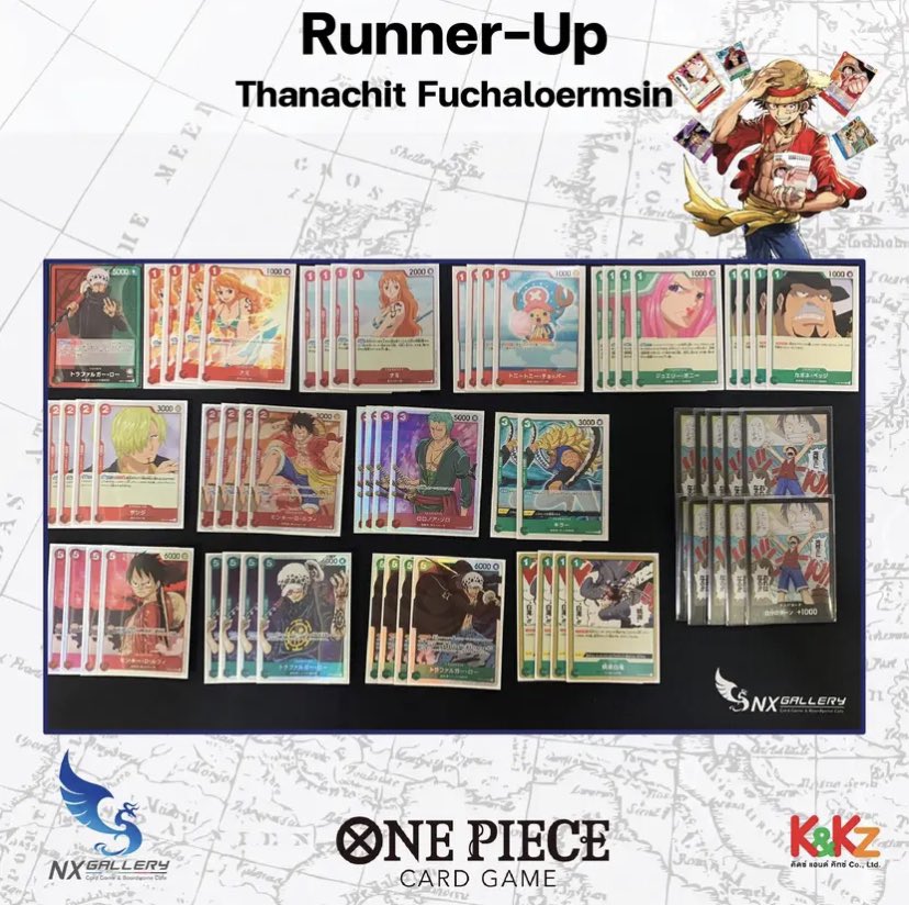 ワンピースカード速報ドン通信 タイで行われた ワンピースカードゲーム 150人規模大会 優勝はリーダーキッド 超新星 2位ロー 赤緑チェンジ速攻 ベスト4キッド 超新星 ベスト4おでん 赤鞘九人男 発売すぐ150人規模大会とは凄い 掲載facebookページ ワンピースカード速報ドン通信 タイで行われた ワンピースカードゲーム 150人規模大会 優勝はリーダーキッド 超新星 2位ロー 赤緑チェンジ速攻 ベスト4キッド 超新星 ベスト4おでん 赤鞘九人男 発売すぐ150人規模大会とは凄い 掲載facebookページ