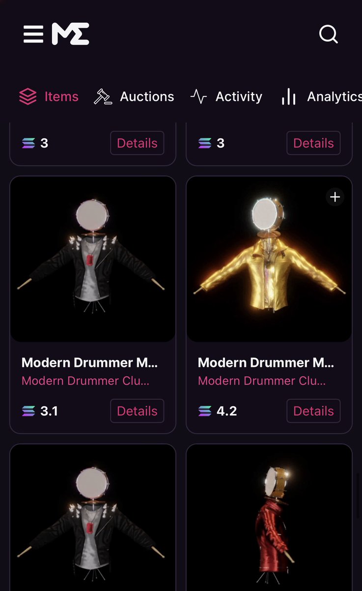 The cheapest <a href="/drumsNFT/">Modern Drummer: META PASS</a> Gold Jacket on <a href="/MagicEden/">Magic Eden 🪄</a> is 4.2 SOL. There’s still time to mint at literally 0.6 $SOL 
If you guys aren’t at least trying once your crazy!!! 
Join our discord holder chat 👀
<a href="/modern_drummer/">Modern Drummer</a> 

#NFT #TrendingNow #Trending #FYP #drummer  #discordlink #family