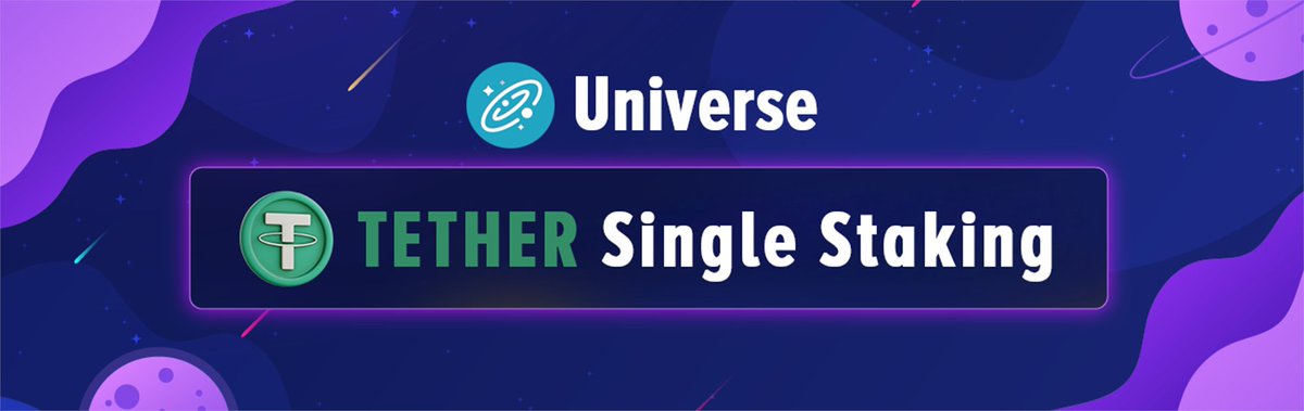 🎯We've integrated the #TRON  ecosystem

⭕️New Farming pool
$USDT APR 14.50% / 30 Days
 
‼️Universe ONLY supports TRON TETHER(USDT)‼️

Farm at high rates with #Tether 

📜univ.finance/app