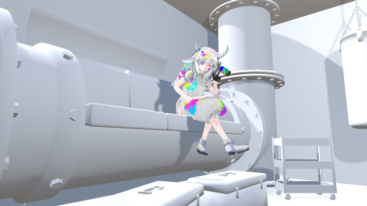 2OMHGINxUG4oeEH's tweet photo. 完成する目途がたたない作成中のホームワールドで撮影
ウユちゃん可愛い・・

オリジナル３Dモデル 【ウユ】 - Uyoo | hir https://t.co/BxGsCgOoYJ #booth_pm 

#VRChat #ヒルル https://t.co/PARjjXc5jC