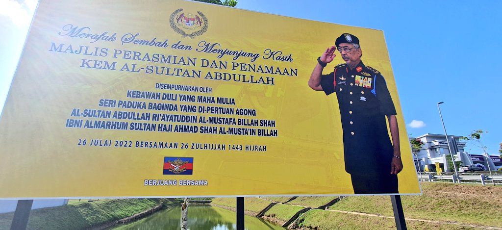 Barakallah, Alhamdulillah selesai majlis bersejarah dengan perasmian dan penamaan Kem Al-Sultan Abdullah, Sungai Panching Pahang.
#BerjuangBersama 
#KhidmatDiutamakan