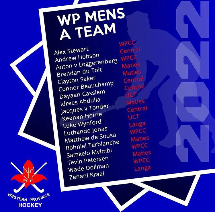 Congratulations to SACS Hockey coaches Anton van Loggerenberg (u19b) (OB 2013) and Zenani Kraai (u14b) who have been selected to represent WP men at the upcoming IPT in Pretoria. Great achievement 👏. We are lucky to have you pass on your elite level knowledge to our boys