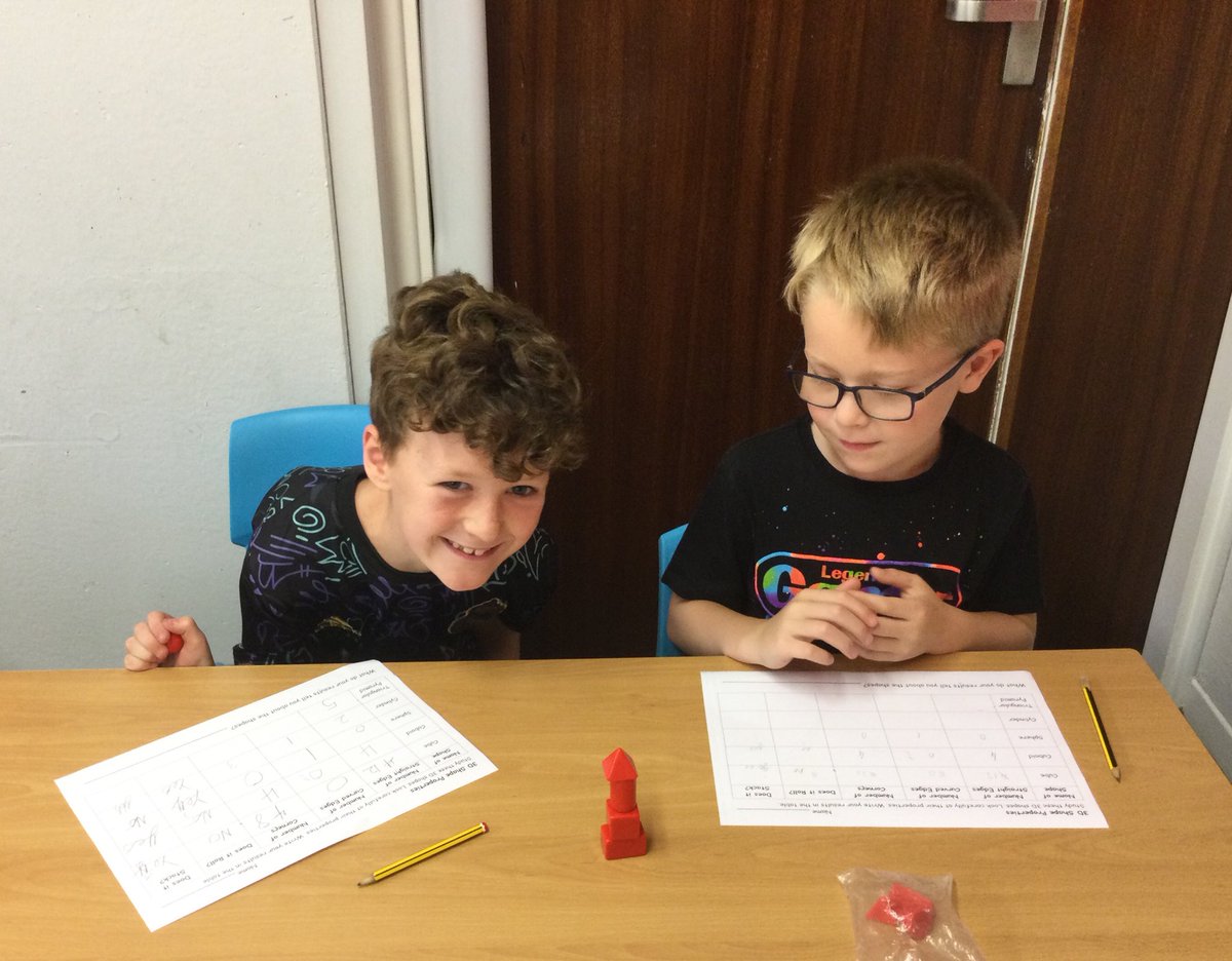 MD_Class2's tweet photo. Investigating the properties of 3D shapes. #MDMaths @MD_MrsThompson @MillDamSchool @WatertonTrust @MathsWaterton https://t.co/yD0fZPiR4Y