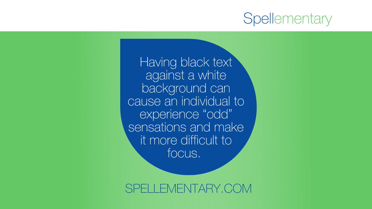 _spellementary's tweet photo. Having black text against a white background can cause an individual to experience “odd” sensations and make it more difficult to focus. 

Check out the Spellementary interpretation of scotopic sensitivity 👉 https://t.co/bnK39BRV0y 

#ScotopicSensitivity #Reading #Spelling https://t.co/GNqQUB1L5v