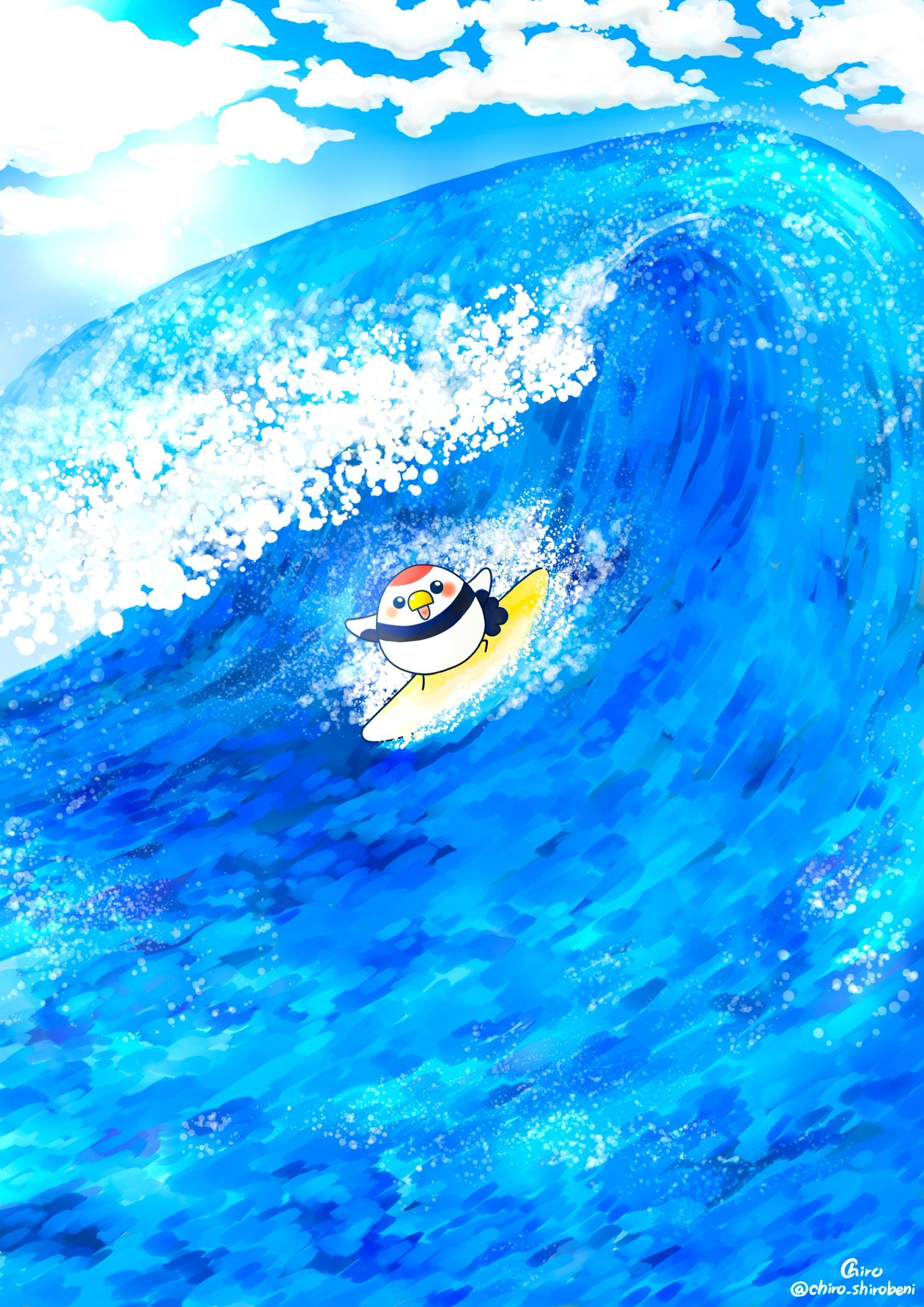 Chiro Office桜風 Pa Twitter 波乗り イラスト 創作イラスト Illustration 夏の創作クラスタフォロー祭り 夏 海 波乗り 絵柄が好みって人にフォローされたい T Co Bahmhnzeso Twitter