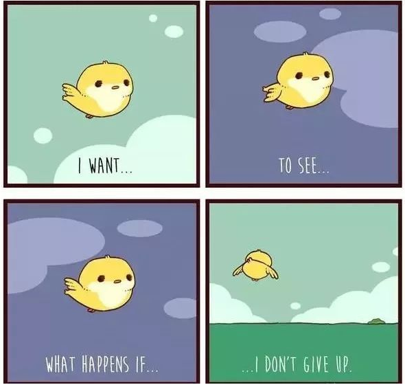 Don't give up,you can see what happiness is.