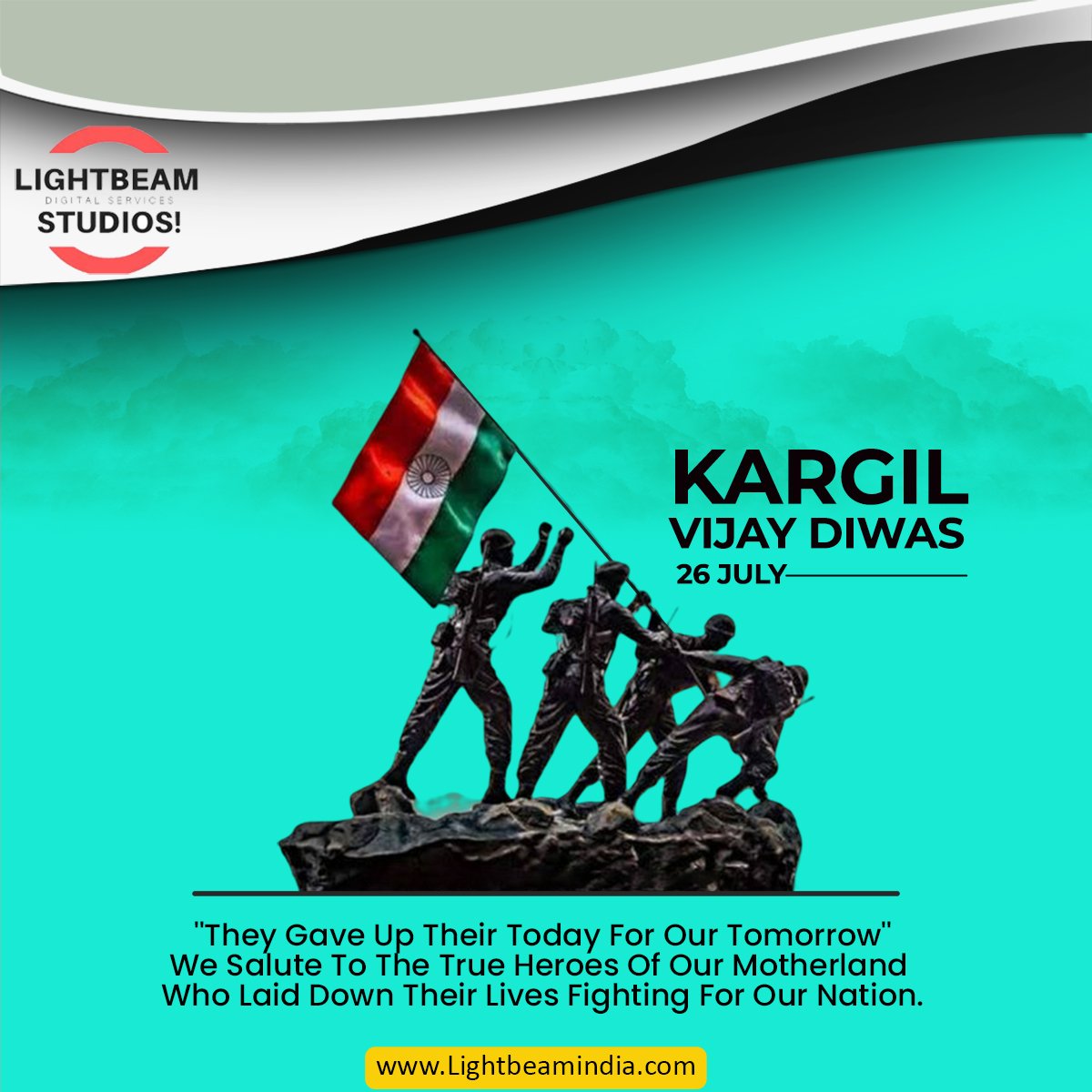 We Salute To True Heroes Of Our Motherland.
Kargil Vijay Diwas 🙏🌹
.
.
#Lightbeamstudious #kargilvijaydiwas2022 #captainvikrambatra #oprationvijay #kargilwar #kargil1999 #indianarmy #indianairforce #indainnavy #Haarkaamdeshkenaam #jaihind #Digital #Instagram