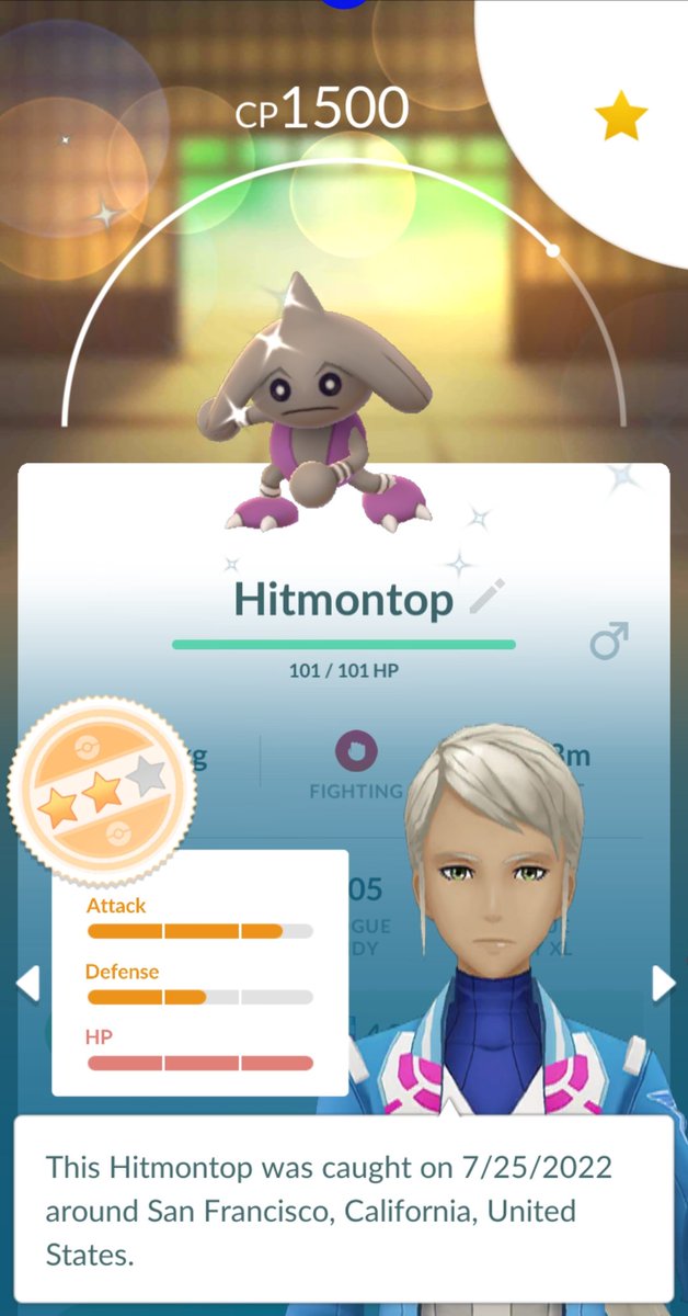 AlfaReaper6's tweet photo. 📢LETS GOOOOO!!!📢 🤯😵 I have been on the hunt for this guy!! #ShinyHitmontop✨️
#Hitmontop #ShinyCheck #ShinyPokémon new to the shiny dex
#Pokémon #PokémonGo 
@PokemonGoApp @Pokemon
📢Don't forget to ... #Like #Follow https://t.co/8jj5jnfGxo