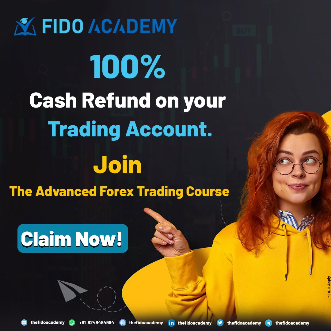 thefidoacademy's tweet image. Join the Advanced Forex Course at Fido Academy to take advantage of its perks.

Get in touch with our experts for further information.
📱 (+91) 82484 64994
📧 info@thefidoacademy.com
🌐 thefidoacademy.com

#Refund #tradingaccount #Advancedforextradingcourse #forexlearning