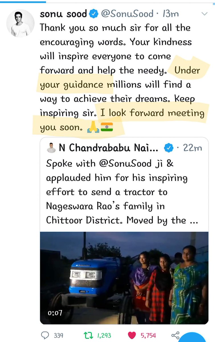 hopekolli_babu's tweet image. కరోనా టైం లో సోను సూద్ దాత్రుత్వానికి మెచ్చి ప్రశంసించిన బాబు గారు...(పాత పోస్ట్)

బాబు గారికి ధన్యవాదాలు చెప్పిన Sonu Sood  మీ ప్రశంస మాకు మరింత  ప్రోత్సహం ఇచ్చి మా లాంటి వారు మరింత ముందుకు వచ్చి సహాయం చేసే విధంగా ఉంది
అని సోను సూద్ వ్యాక్యనించారు

#CBNMyRoleModel
#APHopeCBN