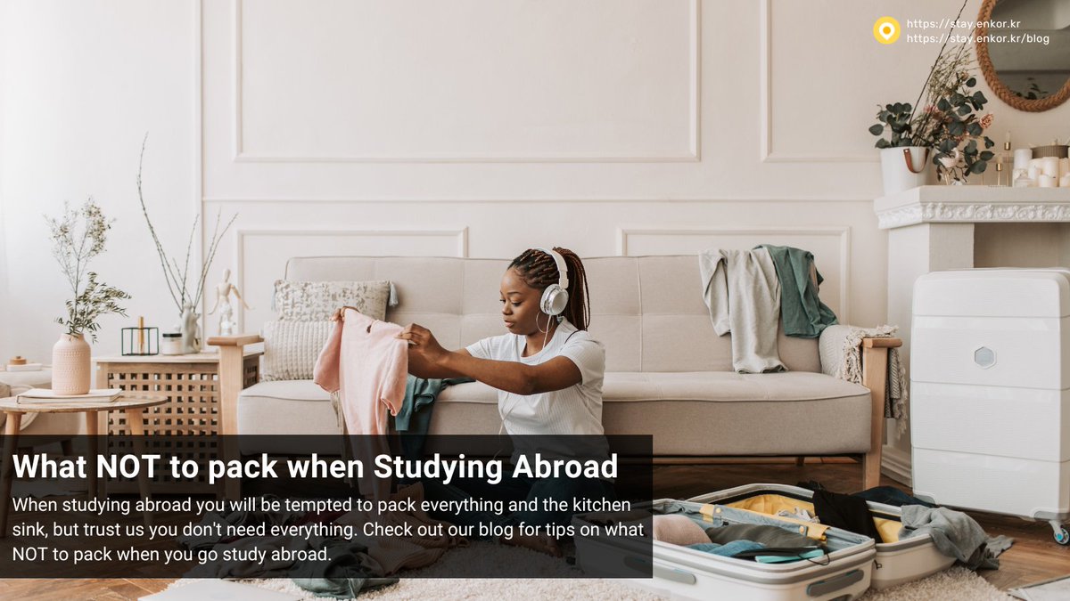enkorwithus's tweet photo. Packing to go abroad can he a headache, but we are here to give you tips on what NOT to pack when you go abroad. Check out our blog now!
https://t.co/p57IQ24WpU

#packingtips #packing #travel #pics #seoul #korea #studyabroad https://t.co/1zJxgtcRhZ