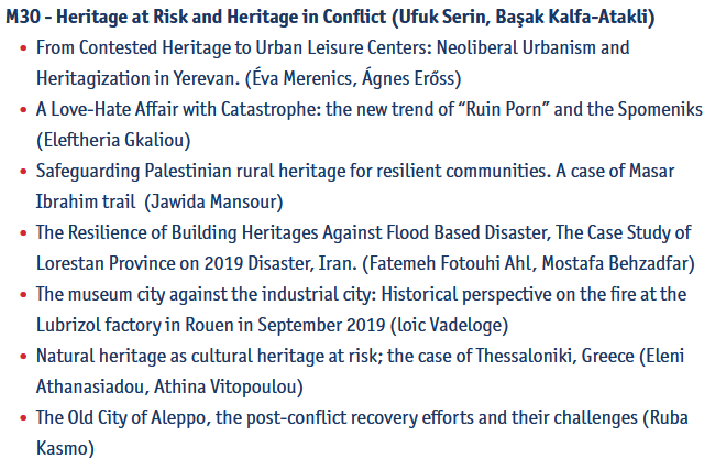 eauh2022's tweet photo. #EAUHighlight M30 - Heritage at Risk and Heritage in Conflict
This session researches cities and archaeological sites at risk from damage due to military violence, environmental degradation, as well as economic, political and tourist pressure🛕
Participants: @Jawida14 @vitopoulou https://t.co/4nv5F227lv
