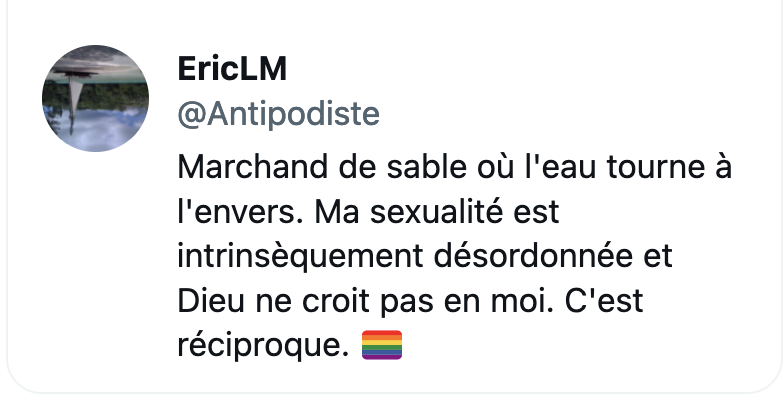 Antipodiste's tweet photo. Donc @Twitter vient de me taper sur les doigts pour ce tweet antédiluvien.
Le bipède qui l'a signalé, que j'imagine volontiers post-ado woke fragile monosynaptique et qui n'est pas allé jusqu'à lire ma bio, semble souffrir d'une occlusion de son boyau du second degré. https://t.co/z4CdQRG2pa