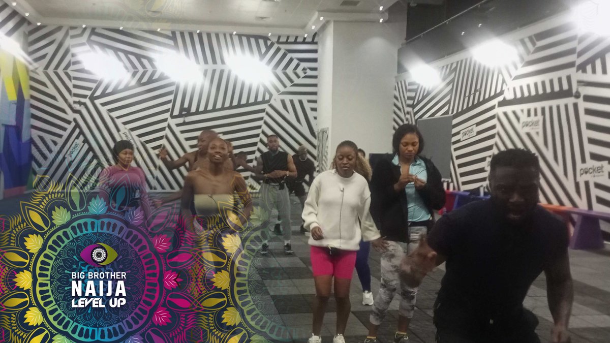 BBNaija's tweet photo. The Housemates are up and active with awesome workout gear provided by @QuidaxGlobal 👌🏾

Click here 👉🏾 https://t.co/NhcdNV9FOG for more #BBNaija gist. https://t.co/9vRVY3Lqix