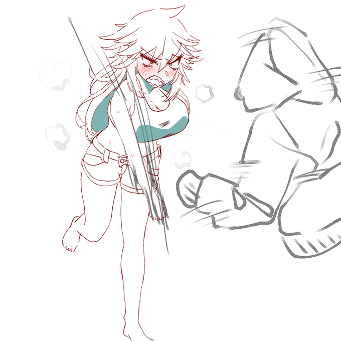 冷静に考えたらこのクソ暑いのにパーカー着せてるのかわいそうになったので描いた落書き 