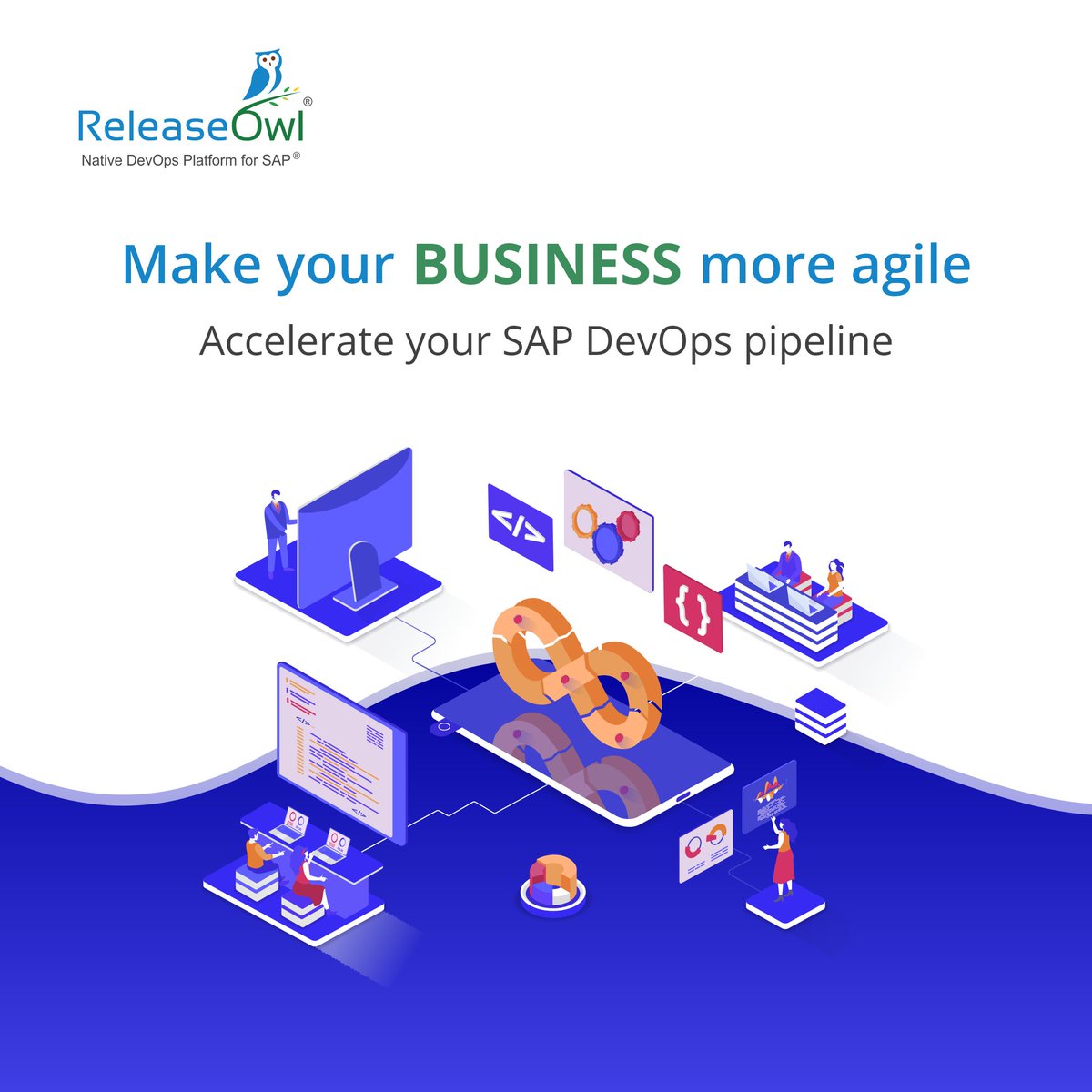 ReleaseOwl is a Native DevOps platform for SAP on-prem/cloud applications. It provides a unified journey for continuous delivery, with orchestrated workflows, CI/CD Pipelines and Test Automation. It makes software development teams faster and more efficient.

#SAPDevOps #business