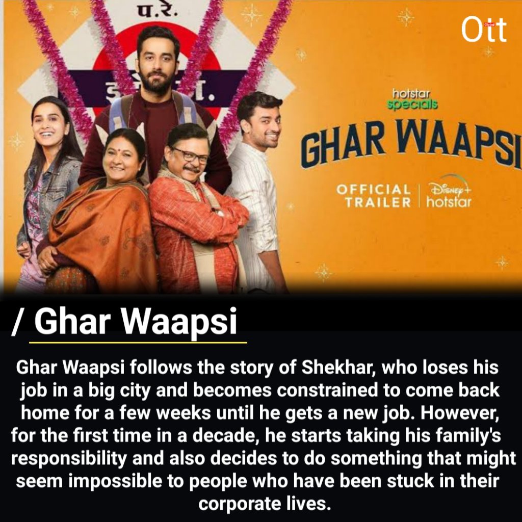 Ghar Waapsi #HotstarSpecials #GharWaapsi 

#GharWaapsiOnHotstar #DiceGharWaapsi @DiceMediaIndia @PocketAcesHQ @v_vishal13 @akankshout @atulshree62 @ashwinsuresh @bharatmisr @TatsatPandey9 @nagrathnam @p_oberoi
@sanketskunde @DisneyPlusHS