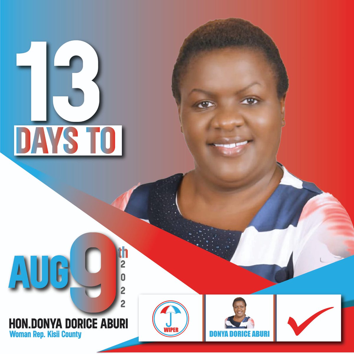 13 days remaining to bring thee victory home. The focus is still on. Aspirations are still shining and the hope is still illuminating. Time for change is now around the corner. Make your vote count. #Inawezekana #TeamSimba #AzimioLaUmoja #EriogiRiOmogusii