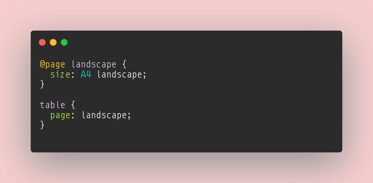 BouillonCourt's tweet photo. #CSStricks − Named Pages
Ever wanted to use a landscape orientation for your tables, because they’re too large and overflow the page? It’s possible with CSS named pages!
➡️ https://t.co/ncuELPvTrH
#css #printcss #csstips https://t.co/CUjppmNXPY
