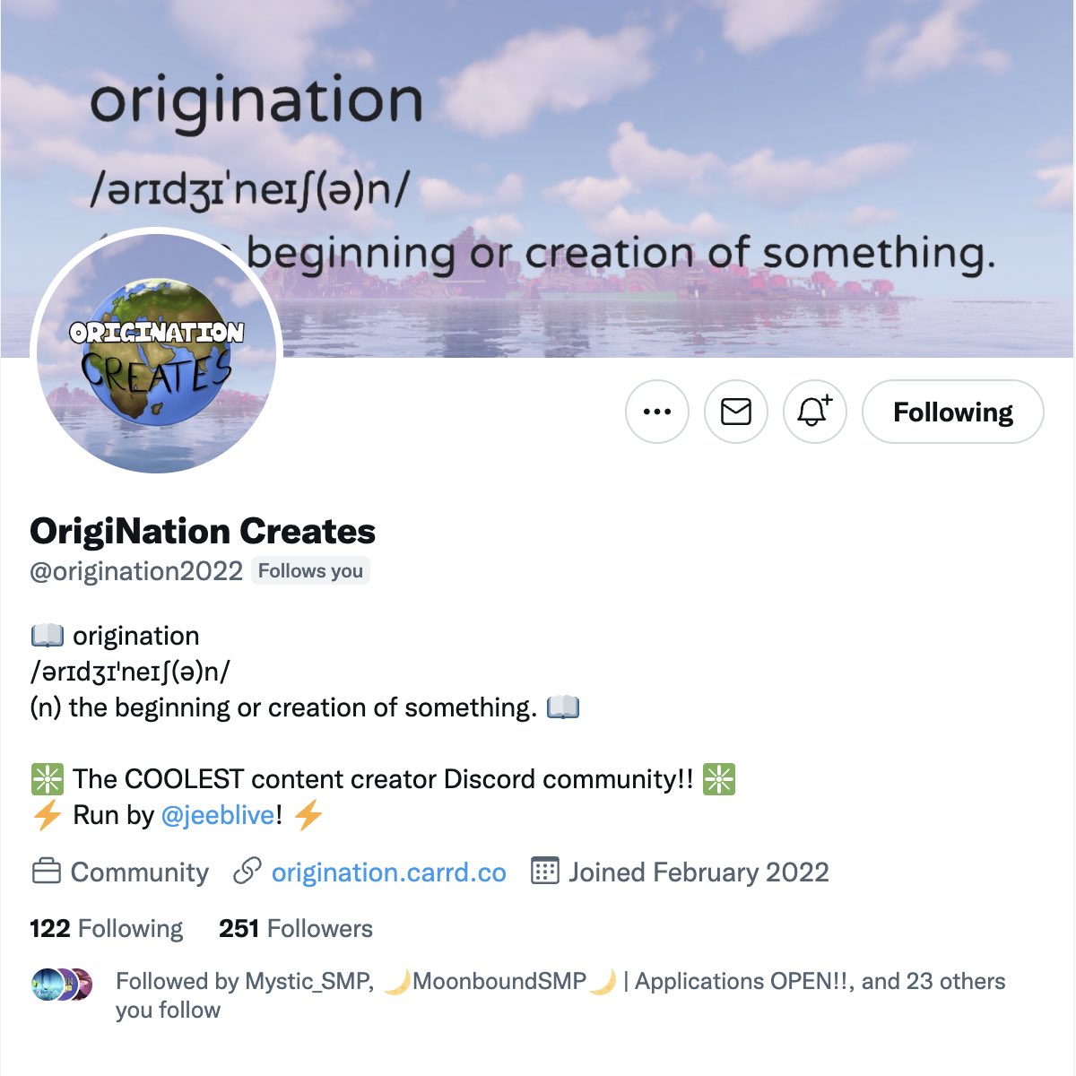 OrigiNationSMP | SEASON 2 tweet media