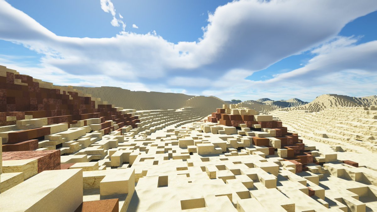 JDVPcraft's tweet photo. Hello guys, i show you this biome is inspirated by algerian sahara desert 🌡️
#Minecraft, #WorldPainter, #Patrix https://t.co/XAUWXd8Dns