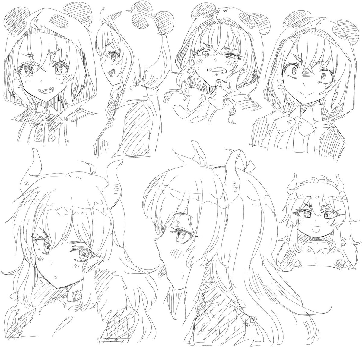 顔を可愛く描けるようになりたいから練習するぞ! 19 