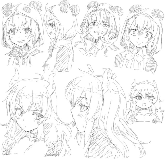 顔を可愛く描けるようになりたいから練習するぞ! 19 