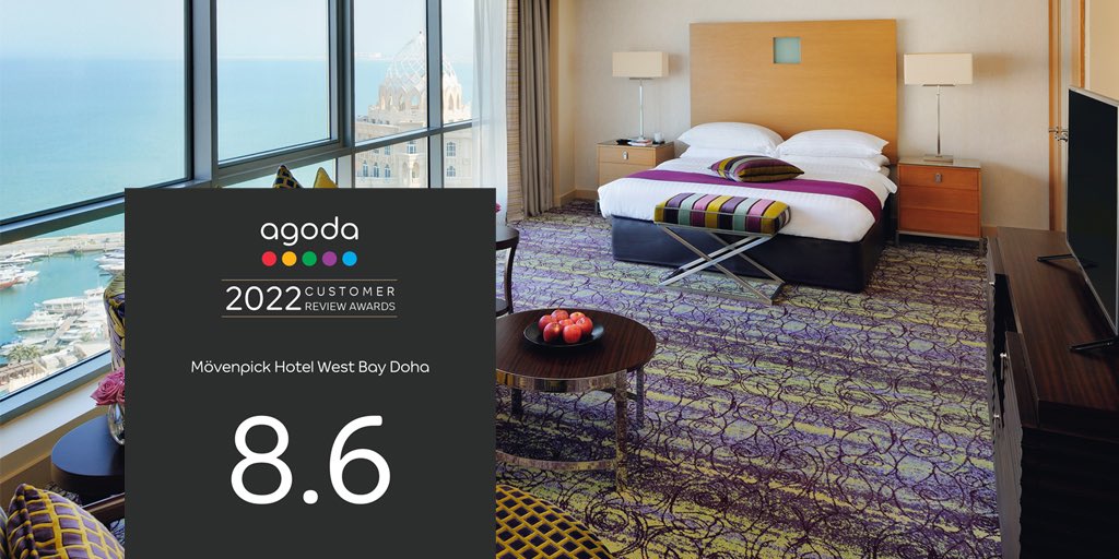 #MovenpickWestBay has been chosen for Agoda’s 2022 Customer Review Awards! 🥳🤩
 
#Thankyou all for the ♥️ and for sharing your #MovenpickMoments with us 😍
 
#AgodaCRA