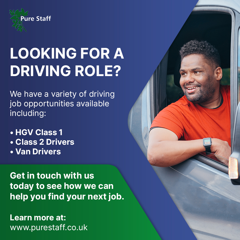 Looking for a driving role? We have a range of driving job opportunities including HGV Class 1, Class 2 Drivers, and Van Drivers across the UK.

Contact our driving division team today! 👉 ow.ly/y5WW50K3qL4
.
.
#driving #drivingroles #drivingjobs #drivinguk #hgvdriving