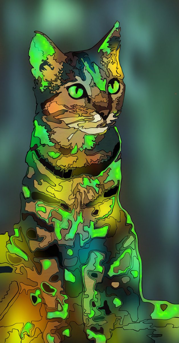 lenorka_art's tweet photo. And the second one of "Funny animals" #Tez    collection - Nefertiti Cat Lady 😻1/1 #10XTZ
#tezosart #tezosnfts #CleanNFT #Nfts #newdrop 
https://t.co/qG9U4SR6T3 https://t.co/kdG5R2GogO