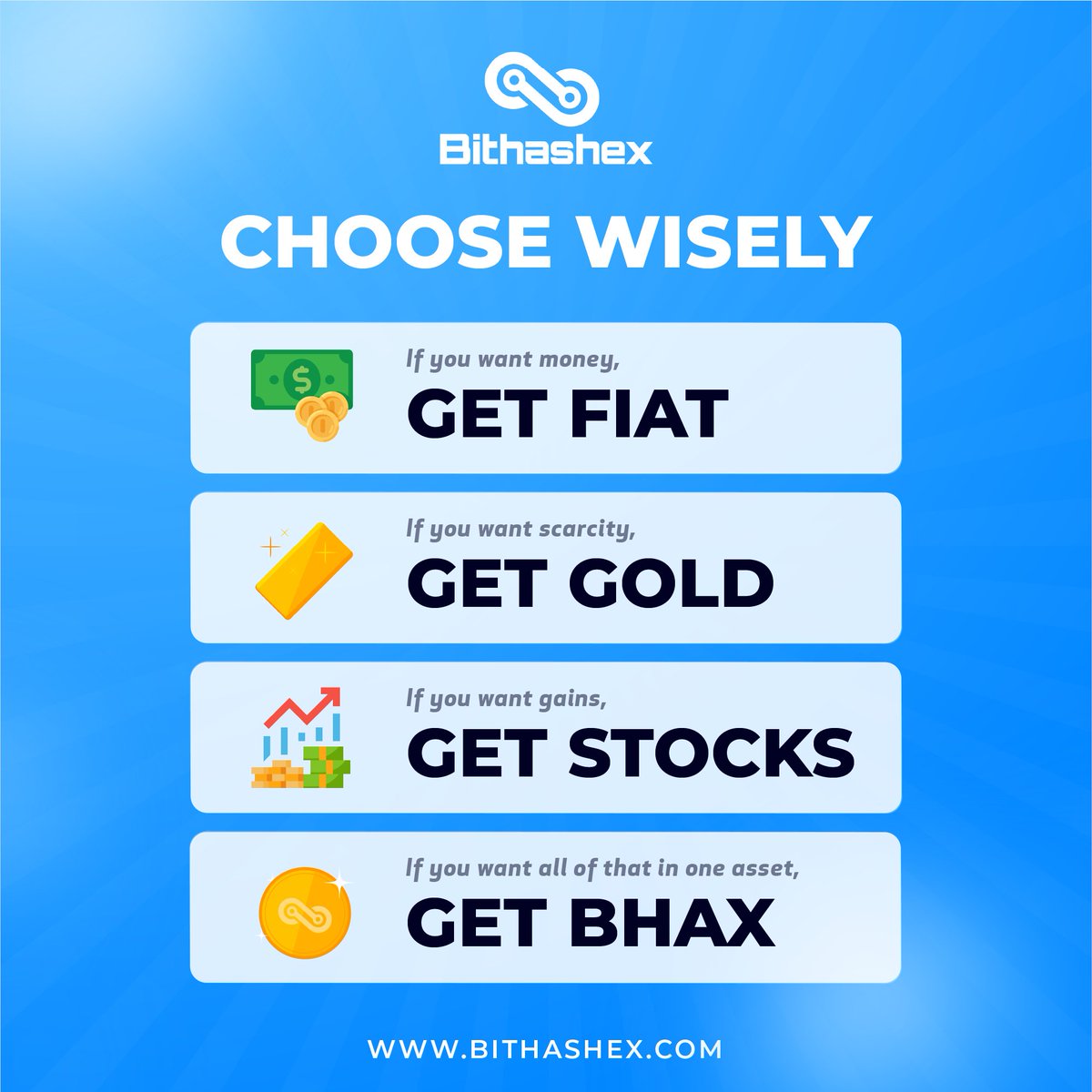 bithashex's tweet photo. Which one would you like to get: money, profits, precious or all? Comment below!
Explore more at: https://t.co/42X6y9A4Zv
#bithashex #bhax #gidmatrix #Investment #cryptoinvesting https://t.co/T4m0lJzm4d
