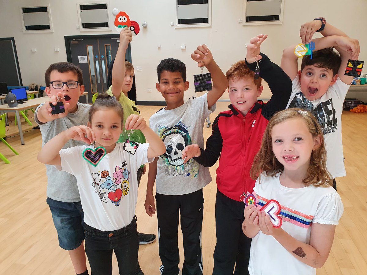educraftuk's tweet photo. The kids enjoyed the first Pixel Craft session in Morecambe on the Make N’ Break Computers activity!  We have many more free interactive workshops for children over the next few weeks - click here for more info https://t.co/LrvCsIWygZ

#HAF #HAF2022 https://t.co/D7rGqGKQFT