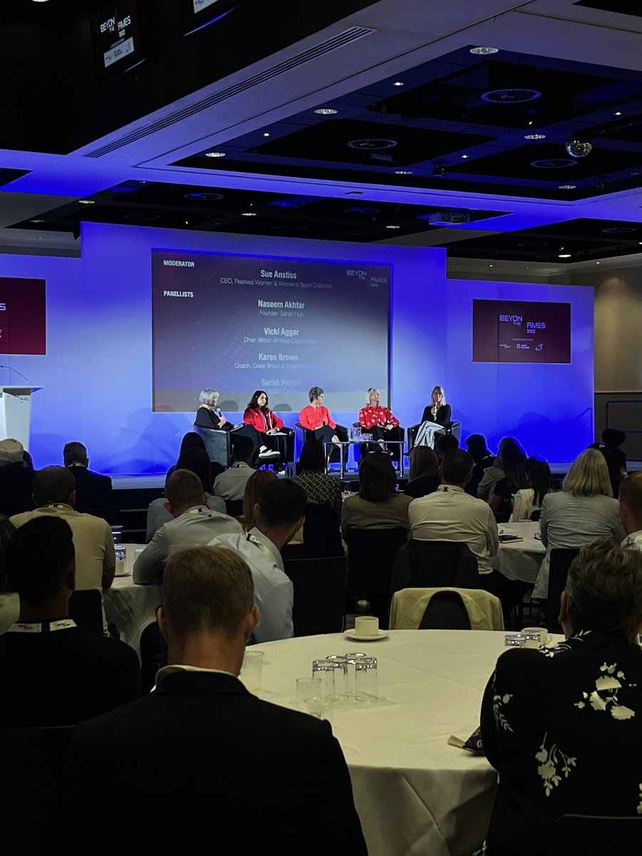 .@TheBAC’s <a href="/VictoriaAggar/">Victoria Aggar</a>: “let’s build that leadership pipeline. We need to allow a space for females to learn and grow, to bring them to the table and give them the opportunity to shine” #BeyondtheGames22