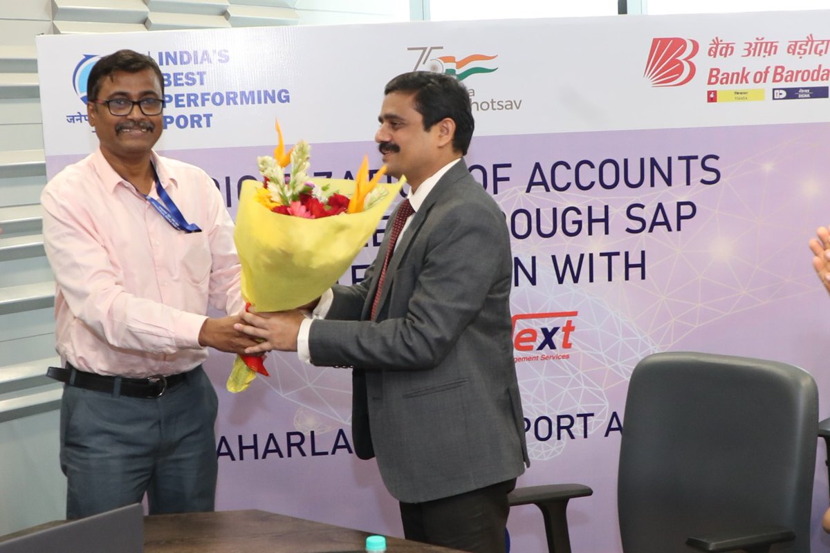 JNPort's tweet photo. Today, #JNPA signed an agreement with @bankofbaroda to equip #JNPort with Baroda #DigiNext Cash Management Services and digitize the #Port authority’s #payments, collections, and liquidity #Management. https://t.co/eBxp14cPk7