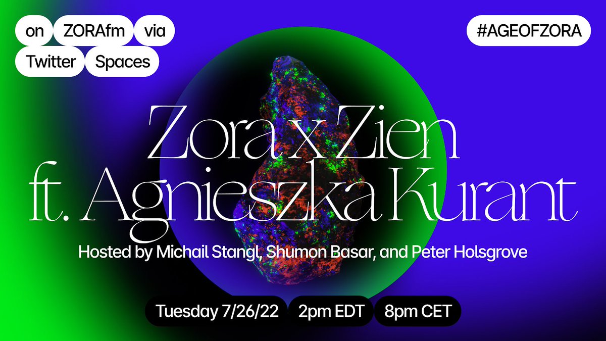 Tonight at 8pm CET, live on Twitter, I’ll be presenting my NFT project Sentimentite in conversation with Zora - Michail Strangl, and Zien - Shumon Basar and Peter Holsgrove