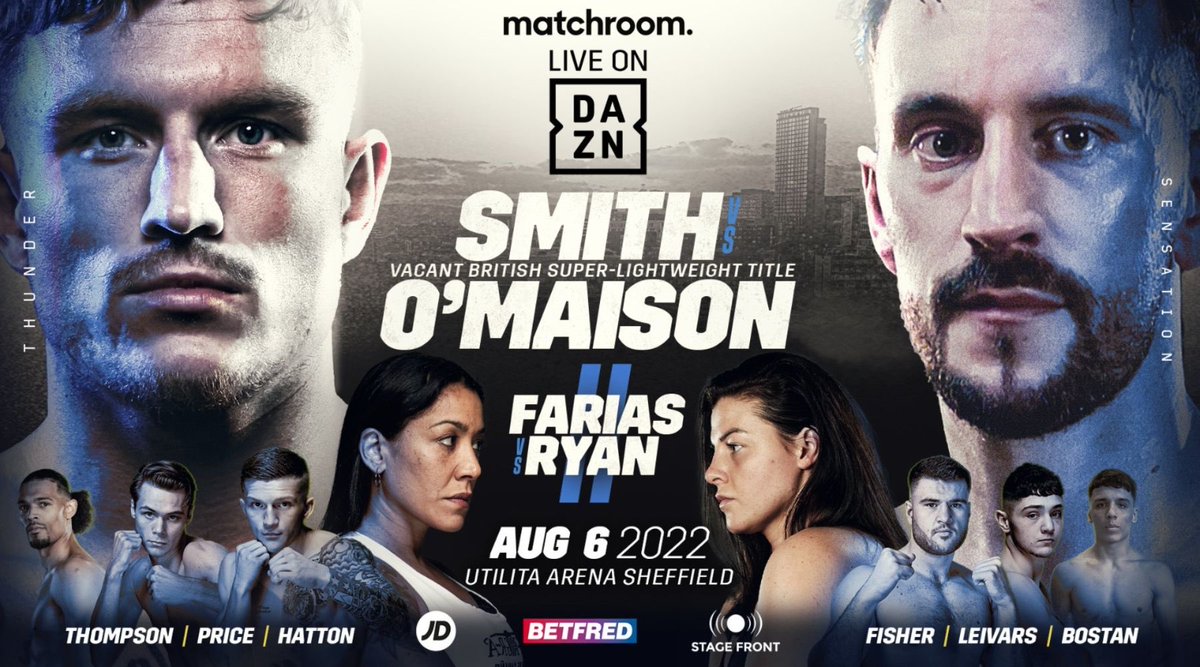 "Naz, Nelson, Hatton &amp; Brook to name a few… Now I feel it’s my turn."

Been lucky enough to land two giveaway tickets for the big fight between <a href="/daltonsmith08/">dalton smith</a> and Sam O’maison at the <a href="/SheffieldArena/">Utilita Arena Sheffield 💙</a> on August 6th, and all you have to do to stand a chance is retweet this tweet!