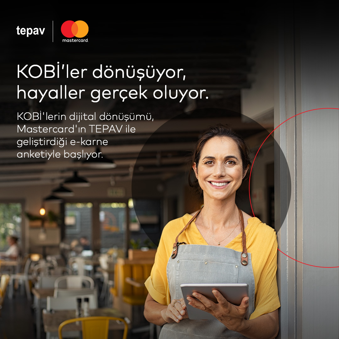 TEPAV ve <a href="/MasterCard_TR/">Mastercard Türkiye</a>  iş birliğinde, KOBİ’lerin kendi dijitalleşme seviyelerini ölçebileceği ve sonucunda ihtiyaç duyduğu ürünlerde MasterKOBİ indirimlerinden yararlanabilecekleri e-karne testi hazırlandı. 

Ücretsiz e-karne testi için: kobiekarne.tepav.org.tr