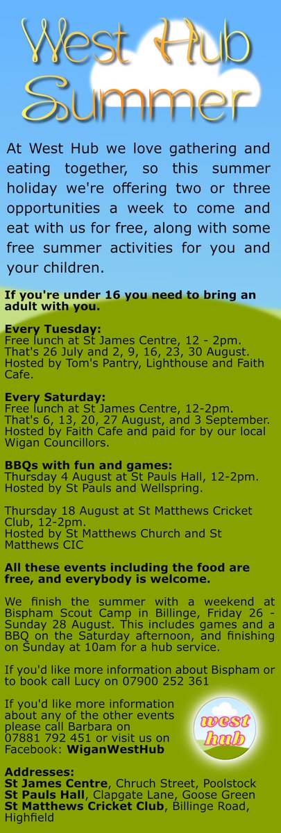 It’s our first free family lunch today 12-2 at St James church poolstock. Hot meal and fun.Why not invite a friend? <a href="/StPaulsCEWigan/">St Paul's C.E. Wigan</a> <a href="/stjameswigan/">St James CofE Wigan</a> <a href="/StHighfield/">Highfield St. Matthews</a> <a href="/wellspringat_SP/">WellspringatStPauls</a> <a href="/LighthouseWigan/">Lighthouse</a> <a href="/TransformWigan/">Church Wigan</a>