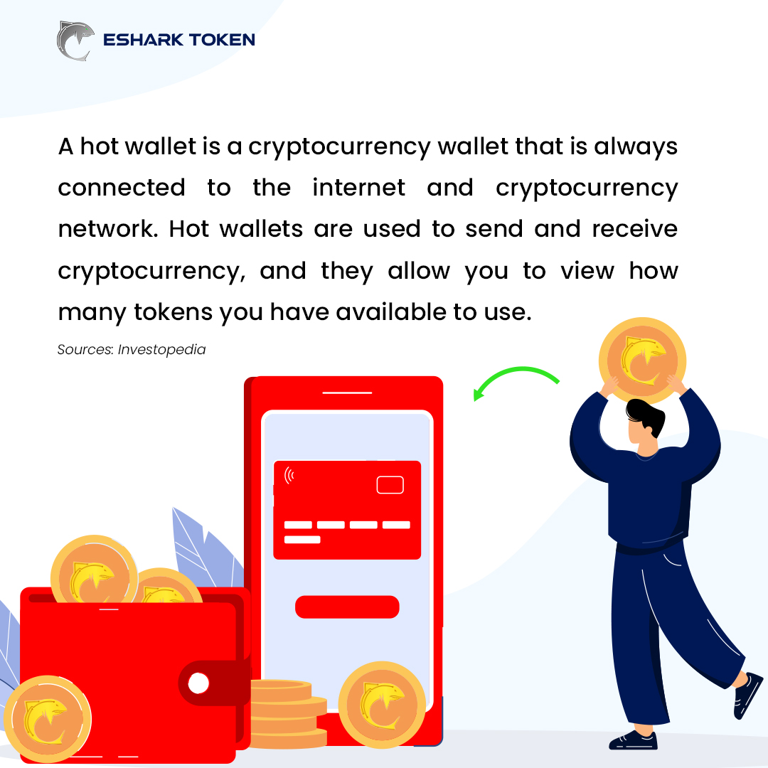 EsharkToken's tweet photo. Hot wallets are linked with public and private keys that help facilitate transactions and act as security measures. It is recommended to store only a moderate amount of your cryptocurrency in a hot wallet.
#esharktoken #tokeneshark #eshk #cryptoforgamers #crypto https://t.co/hBotRwEjCF