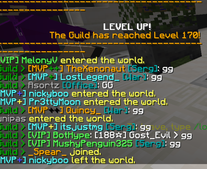 HypeMCGuild's tweet photo. We just reached level 170. We leveled up 10 levels in less than 3 months https://t.co/92F3uolwVA