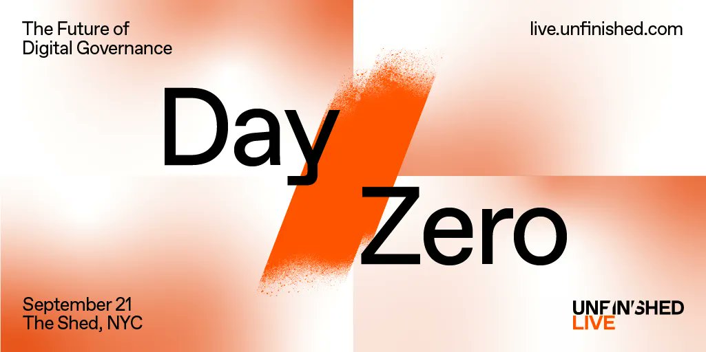 On Sept 21 as part of @byUnfinished LIVE we host a spotlight event on “The Future of Digital Governance” to positively shape the next digital era &amp; anticipate how tech will be regulated in  #Web3 generation. Sign up here to register this in-person event: buff.ly/3O7TTWi