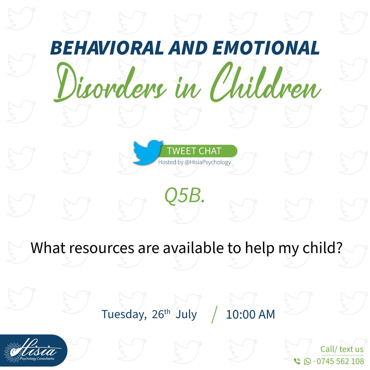 and finally, Question 5b: What resources are available to help my child with a behavioral or emotional disorder? 

@RhodahKariuki2 @grace_sybille @emanuelayieko_o 

#BetterParenting #TherapyWorks #ExpertTherapyforEveryone