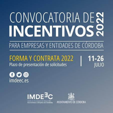 📣 Hoy acaba el plazo para presentar la solicitud de la Convocatoria de Incentivos Forma y Contrata 2022 🤝 Para planes de formación por parte de autónomos y empresas y de asociaciones empresariales, y para la contratación de personas en desempleo
ℹ️ imdeec.es